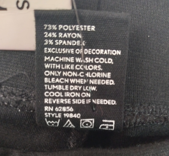 Women's Hue Ponte Black Leggings with Faux Leather Pipping - Sz M - Picture 8 of 8